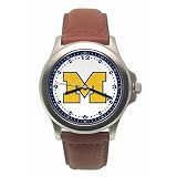 Michigan Wolverines Mens NCAA Rookie Watch (Leather Band)