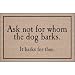 For Whom the Dog Barks Doormat