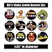 80's VIDEO GAME BUTTONS pins nintendo 1980's eighties new!