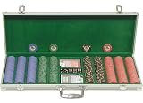 500 10g Chip Desert Sands Casino Poker Set w/ Aluminum Case