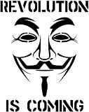 Anonymous Revolution is coming decal sticker Guy Fawkes V mask