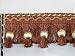 2.5 Confetti Ball Tassel Fringe Trim Gold Chocolate Per yard