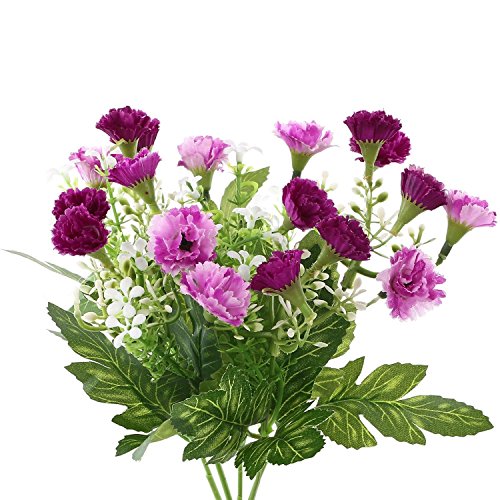 Soledi 1 bunch 25-stem artificial flower dianthus caryophyllus ca…