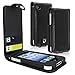 eForCity Leather Case with Card Holder for Apple iPhone 4/4S - Retail Packaging - Black