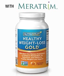 Best Weight-Loss with Meratrim - Healthy Weight-loss GOLD - Our #1 Weight-loss Supplement with 8 Clinically-proven, Multi-patented Ingredients, including Meratrim®, SuperCitrimax® Garcinia Cambogia Extract, 7-Keto, Green Tea, and Green Coffee Bean Extract - 120 Vegetarian Capsules