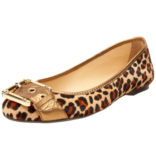 French Sole FS/NY Women's Zoo Ballerina,Leopard Haircalf,9.5 M US