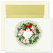 Wreath with Shells Tropical Beach Christmas Cards -