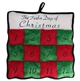 Kyjen Plush Puppies 12 Days of Christmas Squeaker Mat Dog Toy with 16 Squeakers