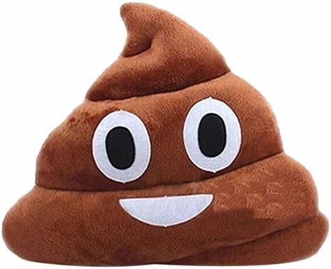 LinTimes Oi Emoji Smiley Emoticon Cushion Pillow Stuffed Plush Toy Doll, Poop Face