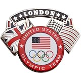 London 2012 Team USA Olympic Team Dual Flag Pin