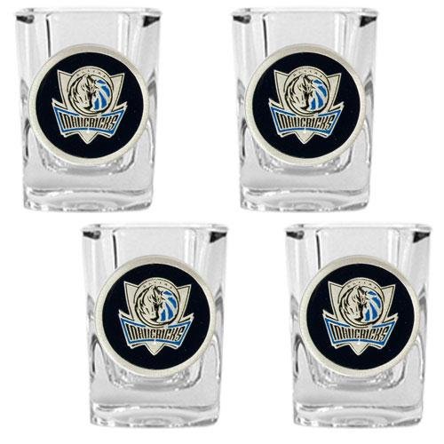 NBA Dallas Mavericks Four Piece Square Shot Glass Set