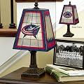 14" NHL Columbus Blue Jackets Hockey Stained Glass Table Lamp