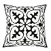 DOZZZ Clearance Sales Throw Pillow Cover Set of 2 Black and White Vintage Style Cotton Linen Square Throw Pillow Case Decorative Cushion Cover Cushion Case for Sofa,Bed,Chair WITHOUT PILLOW INSERT