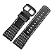28mm Black Leather Watch Strap Band Buckle for SevenFriday P1 P2 P3 Watches (White) Black Buckle