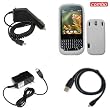 Palm Pixi CDMA Sprint Combo Trans. Clear Silicon Skin Case Faceplate Cover + Rapid Car Charger + Home Wall Charger + USB Data Charge Sync Cable for Palm Pixi CDMA Sprint + Free LiveMyLife Wristband