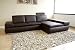 Baxton Studio Brown Leather Champagne-2 Seater-Daybed-Brown Sectional