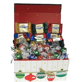 Holiday Chocolate Lovers Dream Gift Box Filled with Lindt & Ghirardelli Truffles