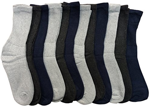 12 Pairs of Sockbin Men Crew Socks, Diabetic Socks, Mens Cotton Socks