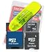 Secure Digital (SD) Multimedia Mobility Combo Kit of Sandisk 2GB microSD, SD Adapter, miniSD adapter and USB (Secure Digitial) SD High Speed Yellow Color Card Reader / Writer