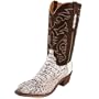 1883 by Lucchese Men's N1109 5/4 Western Boots,Natural/Chocolate,9 D(M)US