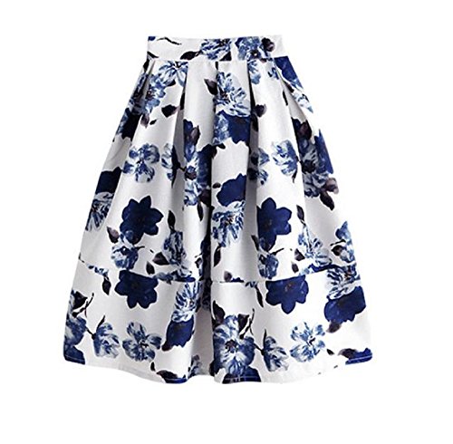 (ラ・グーヤ) La gooya レディース スカート フレア ひざ丈 夏 花柄