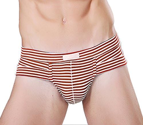 Men's Sexy Fashion Male Fitted Stripe U Convex Triangle Pants Underwear Brief