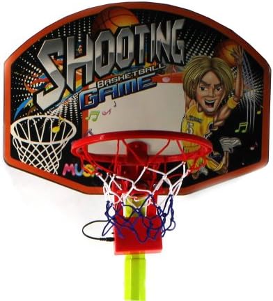 Sky High Deluxe Size Premium Toy Basketball Playset w/ Basketball Court, Basketball, Ball Inflator Pump