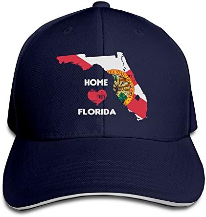 TopSeller Unisex Florida Flag Map Adjustable Peaked Baseball Hats Caps