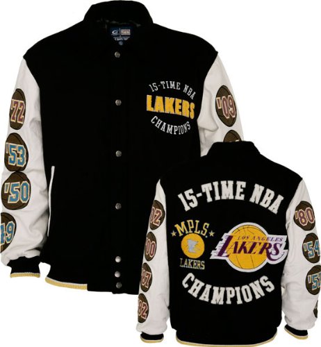 Los Angeles Lakers Commemorative Wool/Leather Jacket