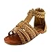 Girl's Cute Toe Strap Spring/Summer Sandals- Velcro & zipper style Easy Slip