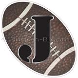 Wall Letter "J" Football Alphabet Letters Initial Sticker Vinyl Stickers Kids Decals Children Room Decor Baby Nursery Boys Bedroom Decorations Child Names Personalized Decal Graphic Sports Balls Girls