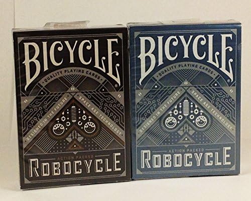Bicycle 2 Deck Set Robocycle 1 BLUE & 1 Black Playing Cards by US Playing Card