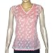 Sleeveless Top White Cotton Embroidered Kurti Size S