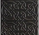 Celtic Knot Embossed Leather Writing Journal in Black, 6 x 9-inch