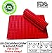 Non Stick Heat Resistant Raised Pyramid Shaped Silicone Baking, Roasting Mats - 16 Inches X 11.5 Inches - Red by X-Core Home