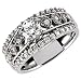 14K White Gold Royalty Diamond Wedding Ring (Center stone is not included)