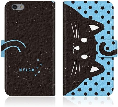 NYAGO - CaseMarket Original Design [ NYAGO Cute Tail Cat - Slim Diary Blue ] for Apple iPhone6 (4.7) Wallet Case Made in Japan