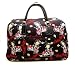 BETTY BOOP OVERNIGHT HANDBAG, BLACK WITH BIKER DESIGN