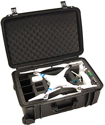 Microraptor Pro Cases - Hard Case fits the DJI Phantom 2 Vision / Vision+ (Black Case, Black Foam)