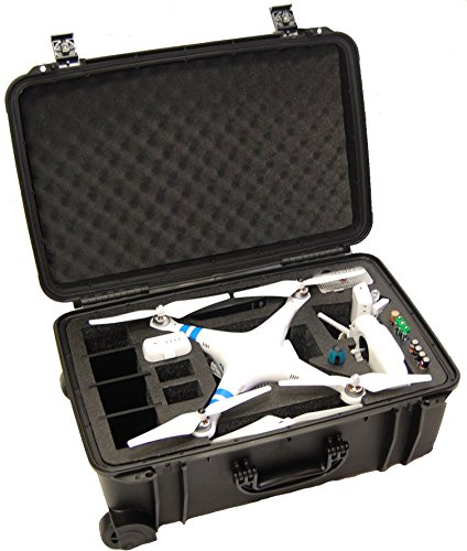Microraptor Pro Cases - Hard Case fits the DJI Phantom 2 Vision / Vision+ (Black Case, Black Foam)