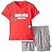 Calvin Klein Baby-Boys Infant Red Tee with Headphone Screen Print and Shorts