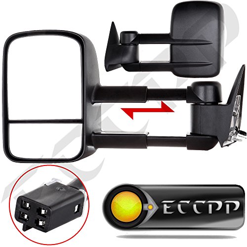 spec ECCPP Towing Power Non-heated Side View Door Mirrors Left & Right Pair Set for 88-98 Chevy/GMC C/K1500 88-00 C/K2500 3500 92-99 Suburban C/K1500 2500 Tahoe Yukon Truck/2000 Chevy Tahoe GMC Yukon V8 5.7L