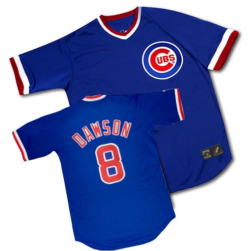 Andre Dawson Chicago Cubs Cooperstown Fan Replica Baseball Jersey by Majestic Select Size: Large