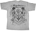 FC Football Club Soccer Manchester United Poster Graphic Silver Gray Adult T-shirt Tee