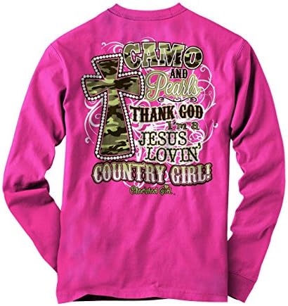 Cherished Girl Camo & Pearl Long Sleeve Kerusso Adult Long Sleeve Tee