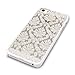 iPhone SE Case, GreatShield TACT Series Design Pattern Rubber Coating Slim Fit Hard Case Cover for Apple iPhone SE / 5S / 5 (Damask - White)