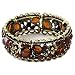 Goldtone Topaz Colored Crystal Cuff Bracelet Fashion Jewelry
