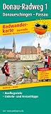 Radwanderkarte Donau-Radweg 1, Donaueschingen - Passau: Mit Ausflugszielen, Einkehr- & Freizeittipps, reissfest, wetterfest, beschriftbar, GPS-genau, .. - reissfest, wetterfest, recycelbar, GPS-genau - Publicpress