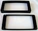 SET OF 2 BLACK METAL HUMBUCKER PICKUP RINGS FITS ARCHED TOP LES PAUL