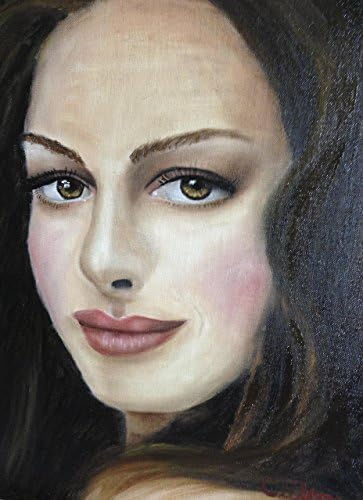 Anne - Upper Left Roughly 11" x 14" Face Portrait Oil Painting